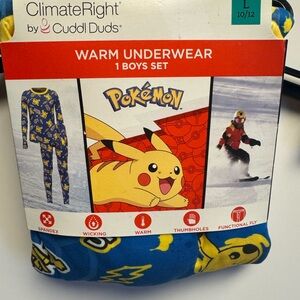 Cuddl Duds Boys Warm‎ Underwear Set - Blue and Yellow